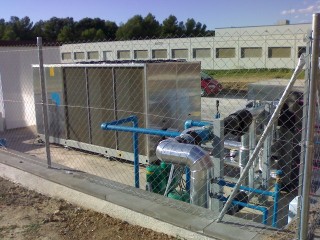 Instalación de equipos de climatización con bombeo y 180KW