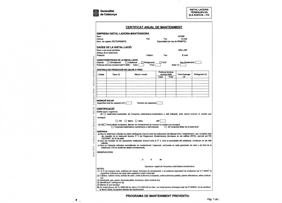 CERTIFICADO ANUAL DE MANTENIMIENTO